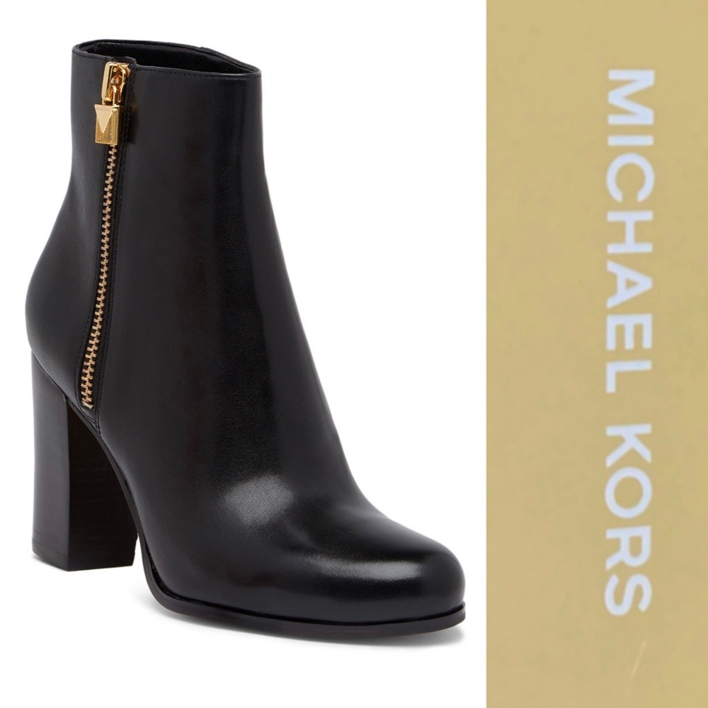 Micheal Kors Margaret Block Heel Ankle Boot - Black - 8.5 ladies - EUC!